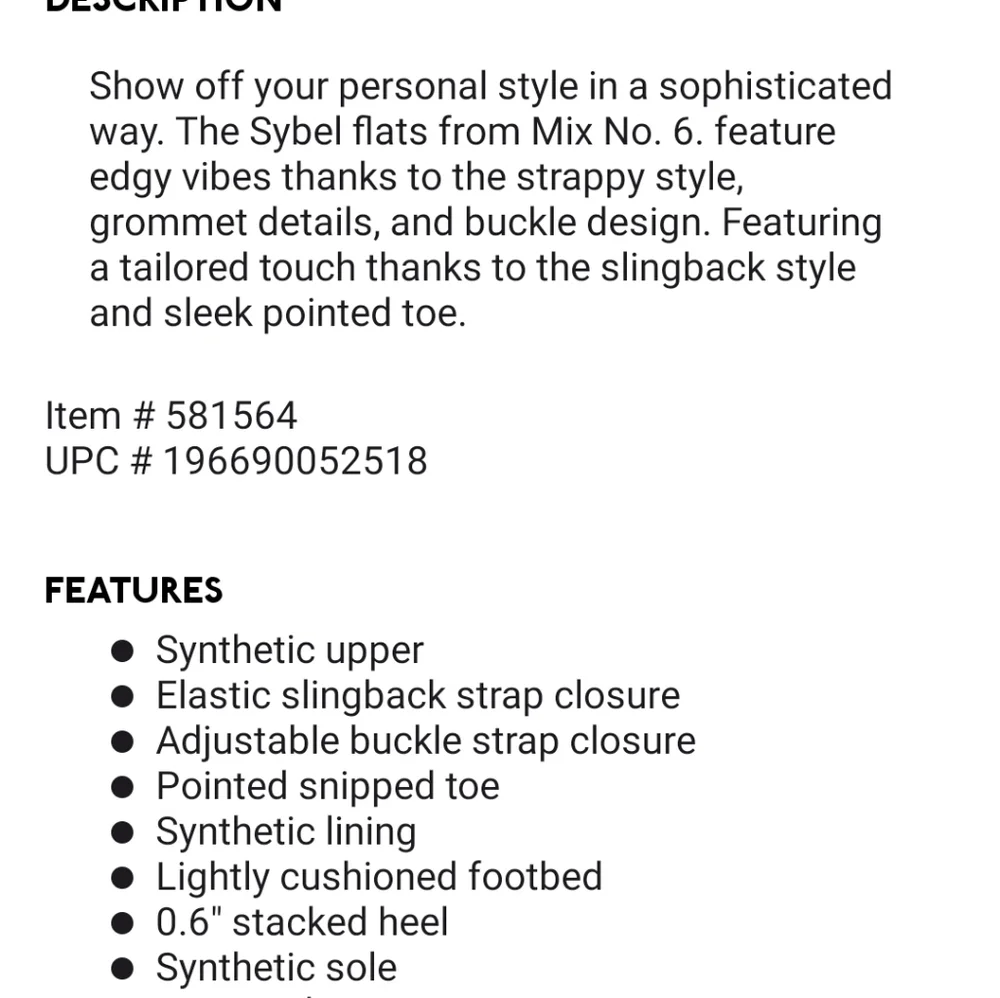 Mix No. 6 Sybel Slingback Flats with Buckle Detail - Picture 5 of 8